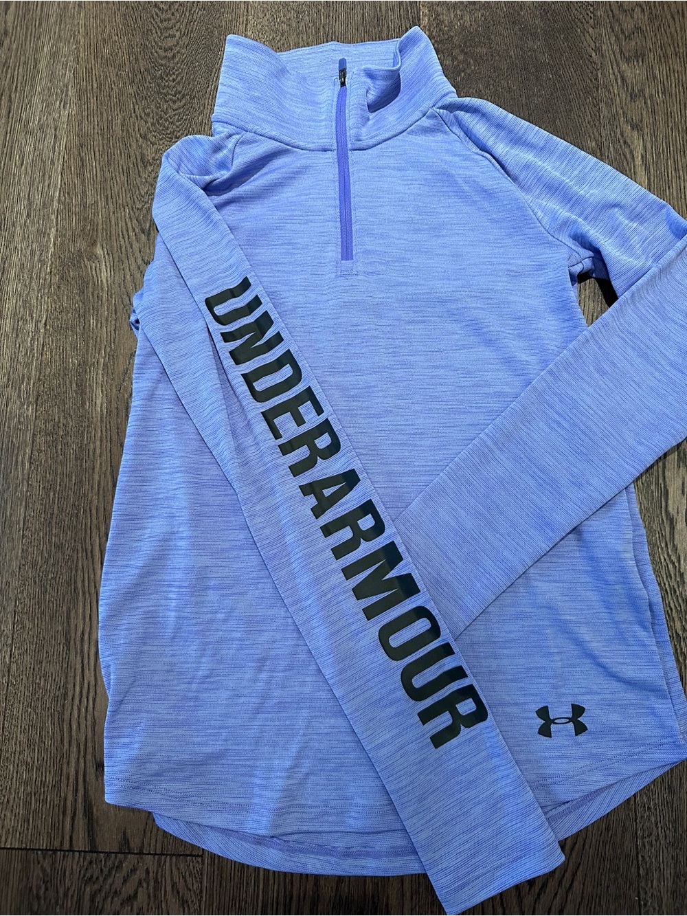 Under Armour Girls' Purple Quarter-Zip Performance Top
